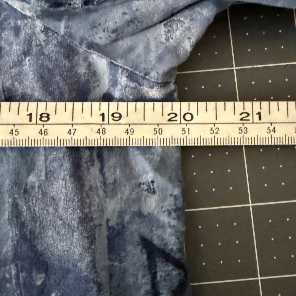 Lauren Ralph Lauren Blue Patchwork Cotton Peasant Blouse Women Medium Boho Indie - Picture 5 of 7